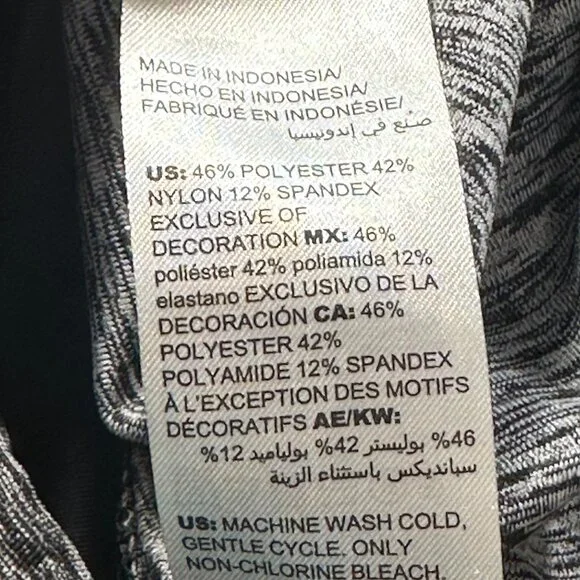 Chicos Zenergy Pants 12-14 Yoga Athletic Casual Pull On Gray Black Heathered - Picture 6 of 11